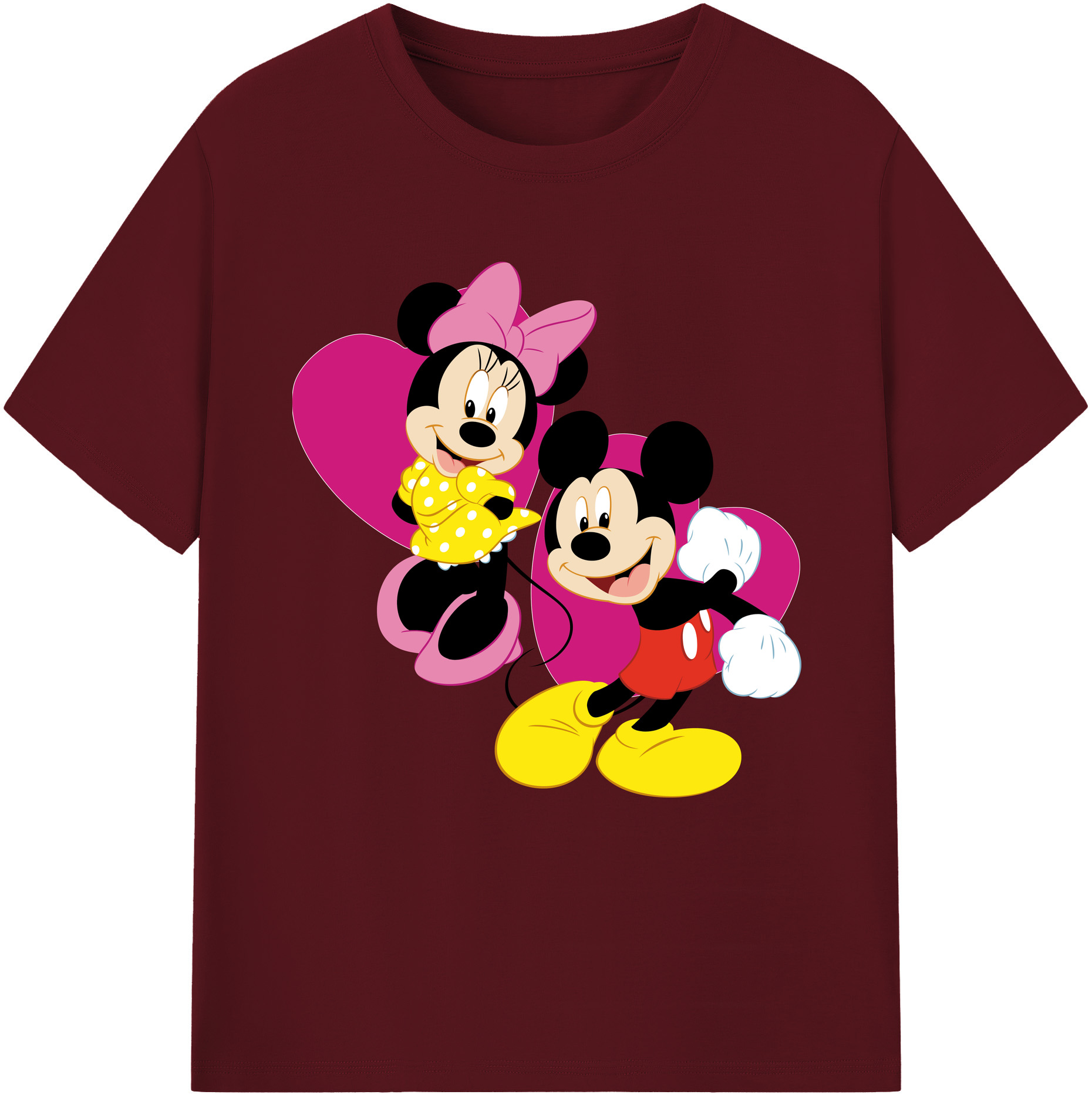 （画像用） ミッキーマウス Mickey Mouse 綿100％半袖Tシャツ（フロントプリント）